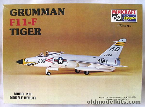 Hasegawa 1/72 Grumman F11-F Tiger (F11F1) Navy or Blue Angels - Bagged, 1151 plastic model kit